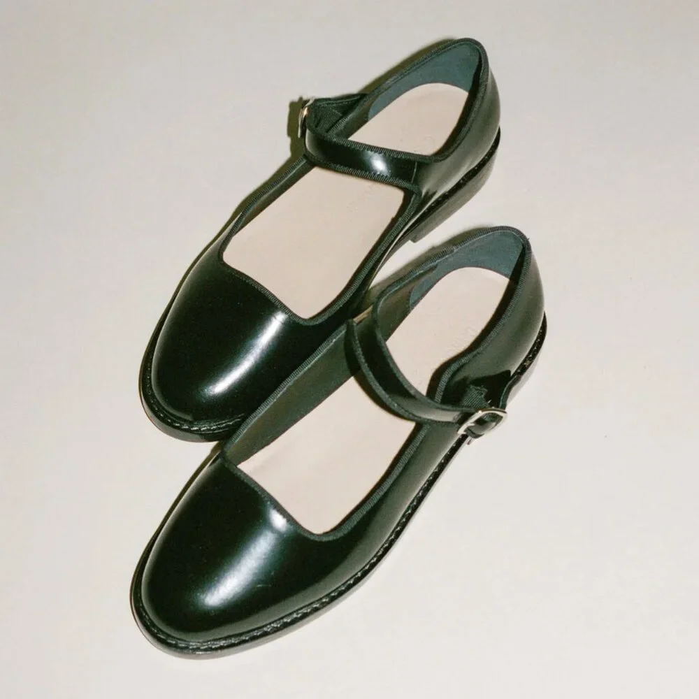 Caron Callahan Welt Mary Jane in Black Polished Leather - Picture 1 of 7